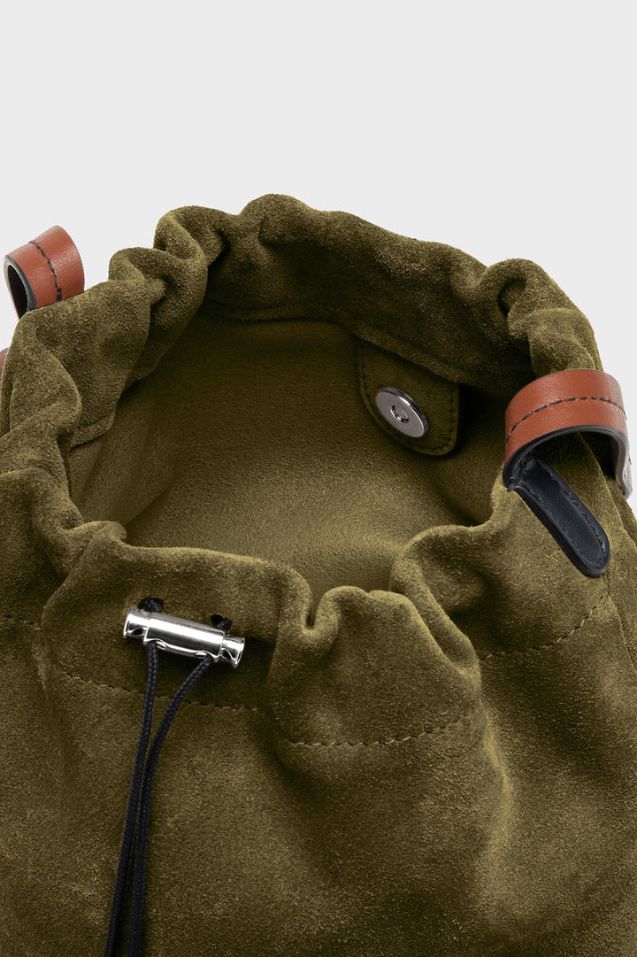 Drawstring Crossbody Bucket