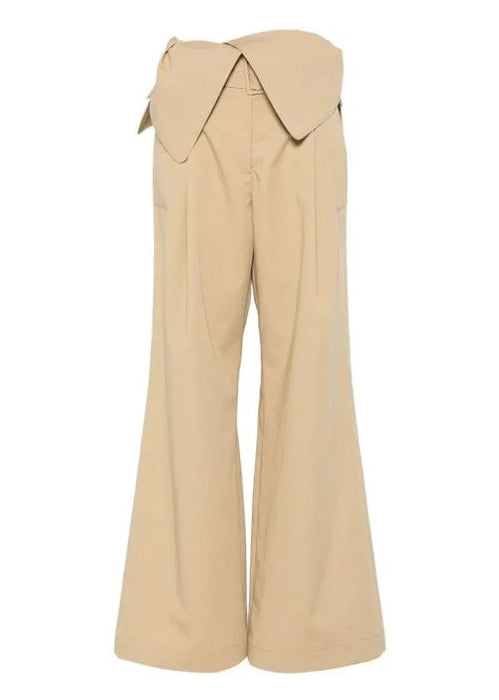 Fold over trench pants