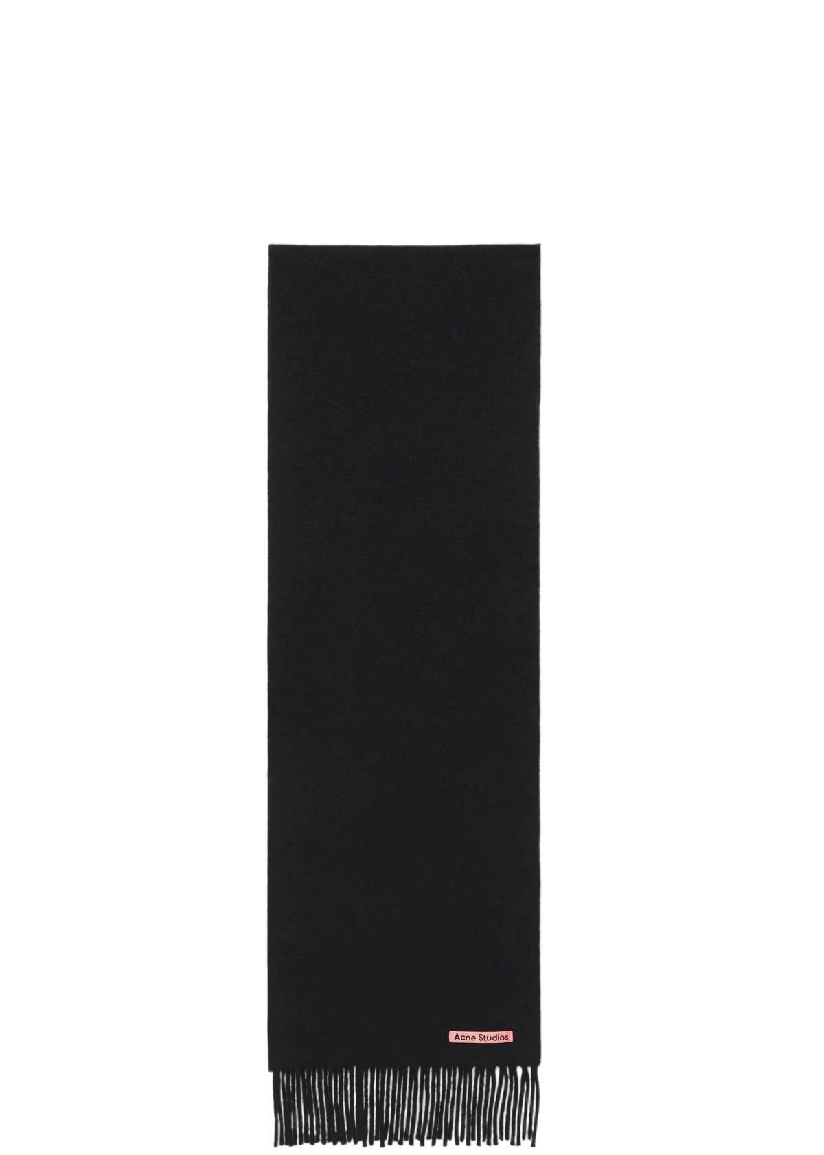Fringe Wool Scarf - Skinny