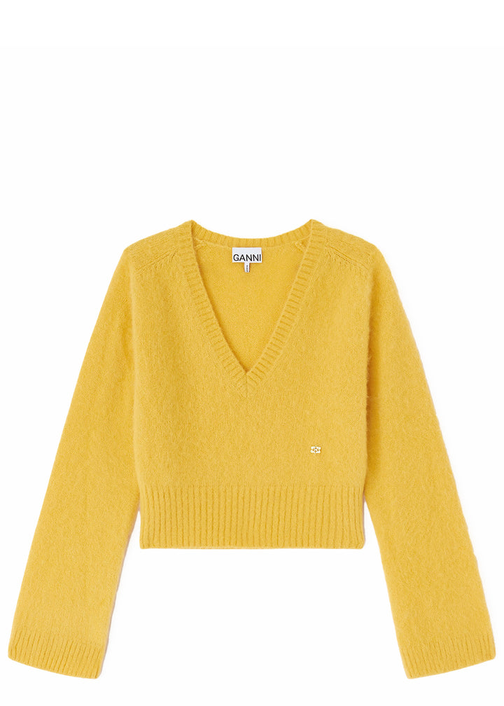 Brushed Alpaca V-Neck