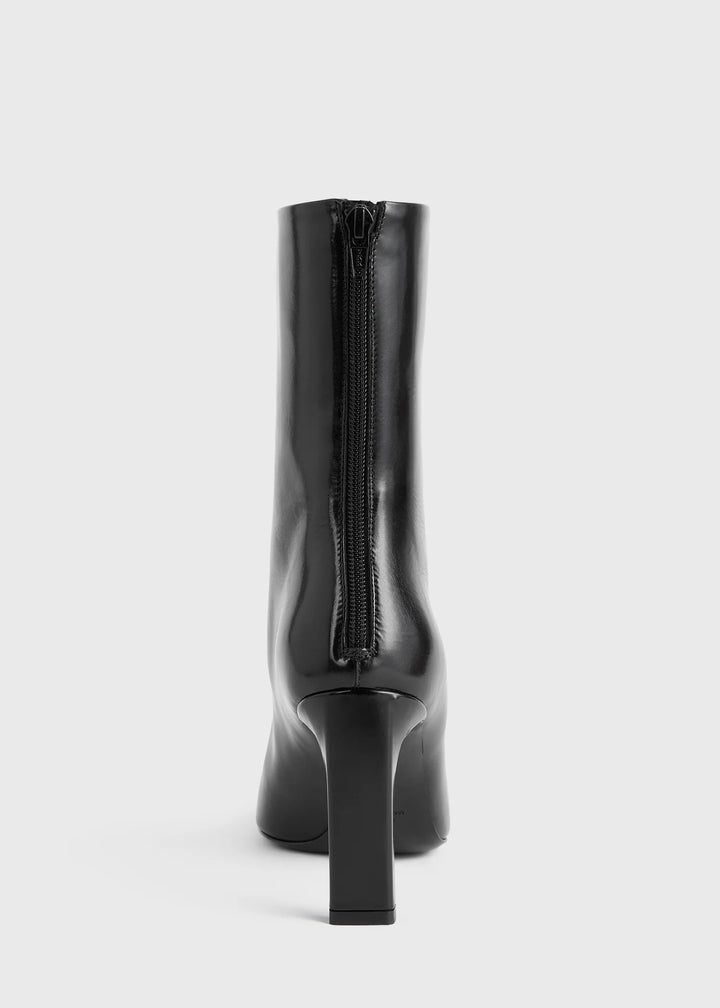 Glossy leather boots
