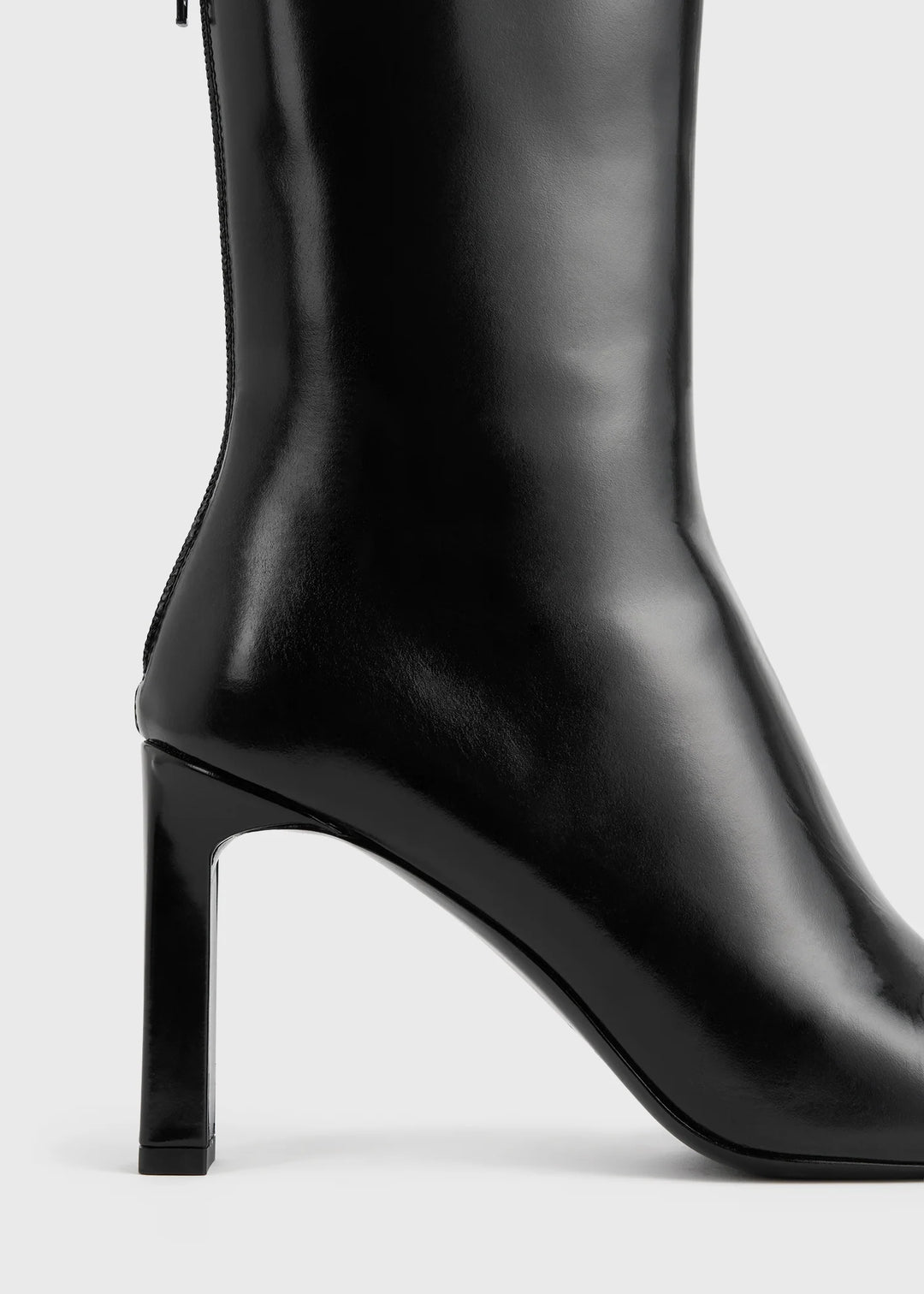 Glossy leather boots