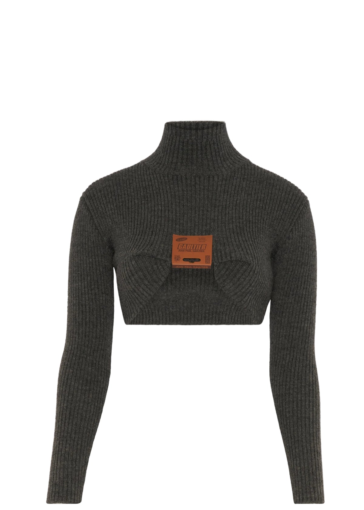 HIGH_NECK_CROP_SWEATER|Jean Paul Gaultier- סריגים ז׳אן פול גוטייה