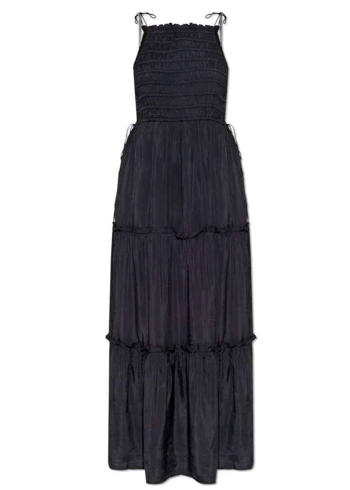 Habotai Maxi Smock Slip Dress