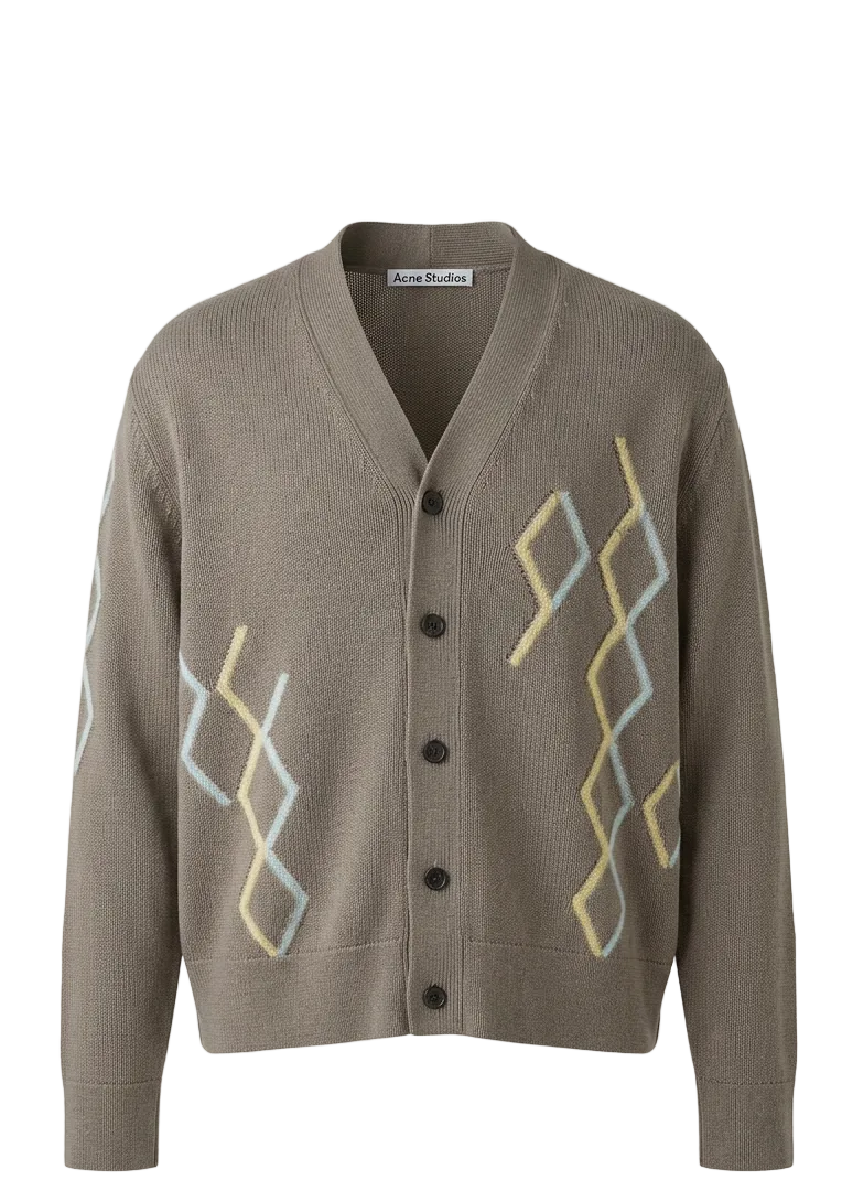 Argyle Knit Cardigan
