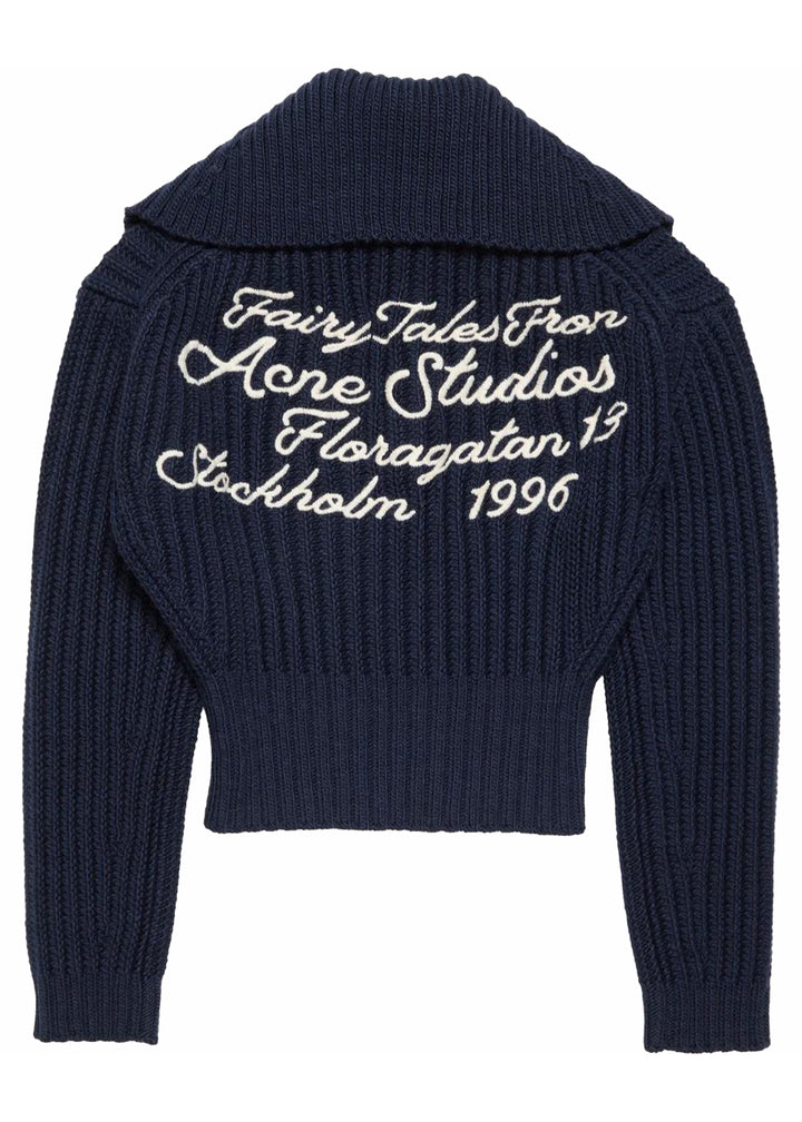 Wool half-zip knit