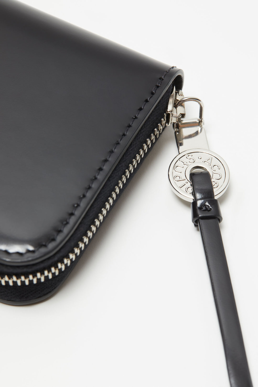 Leather zip wallet