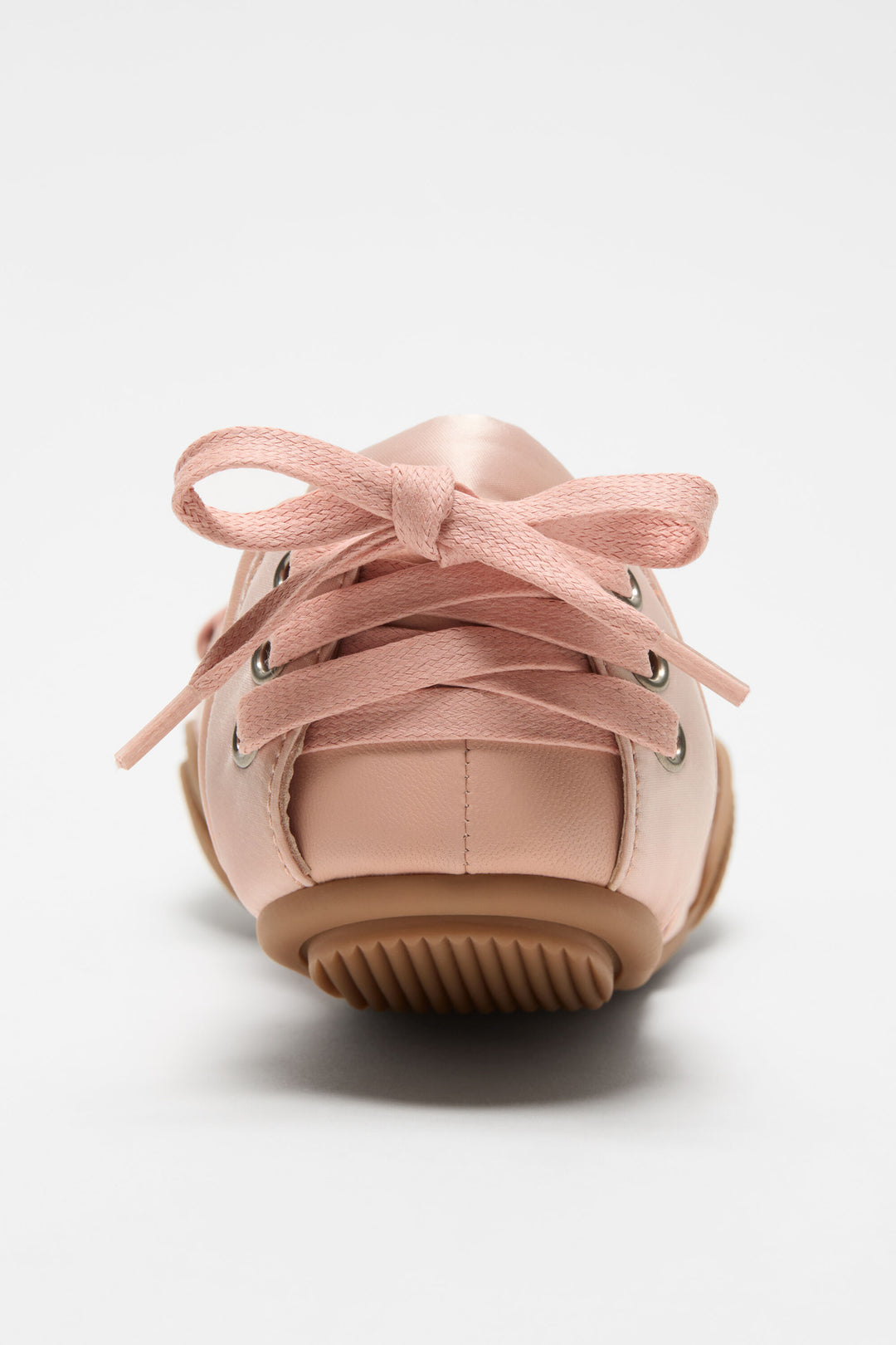 Lace-up satin shoes