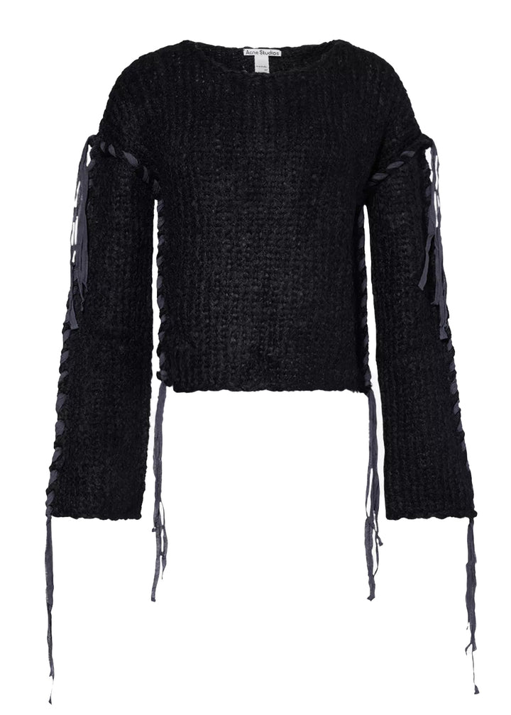 Lacing knit jumper