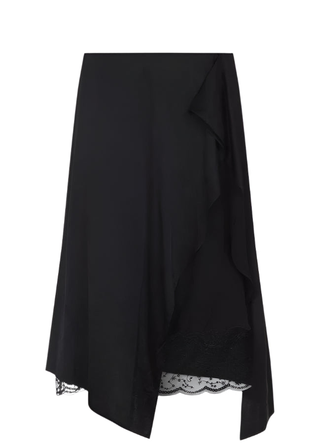 Layered Satin Skirt