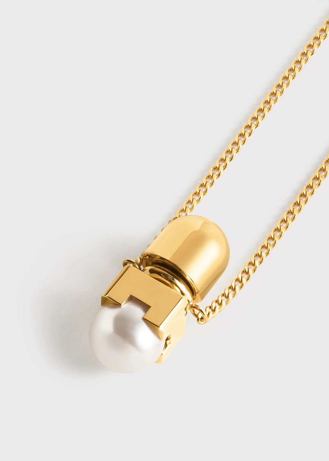 Long faux pearl necklace