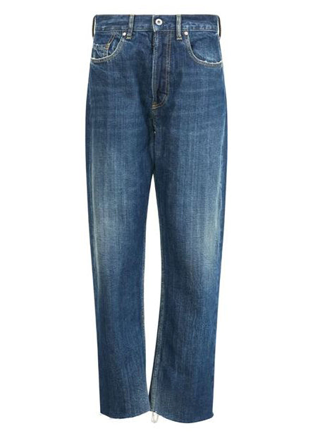 Straight-leg denim jeans