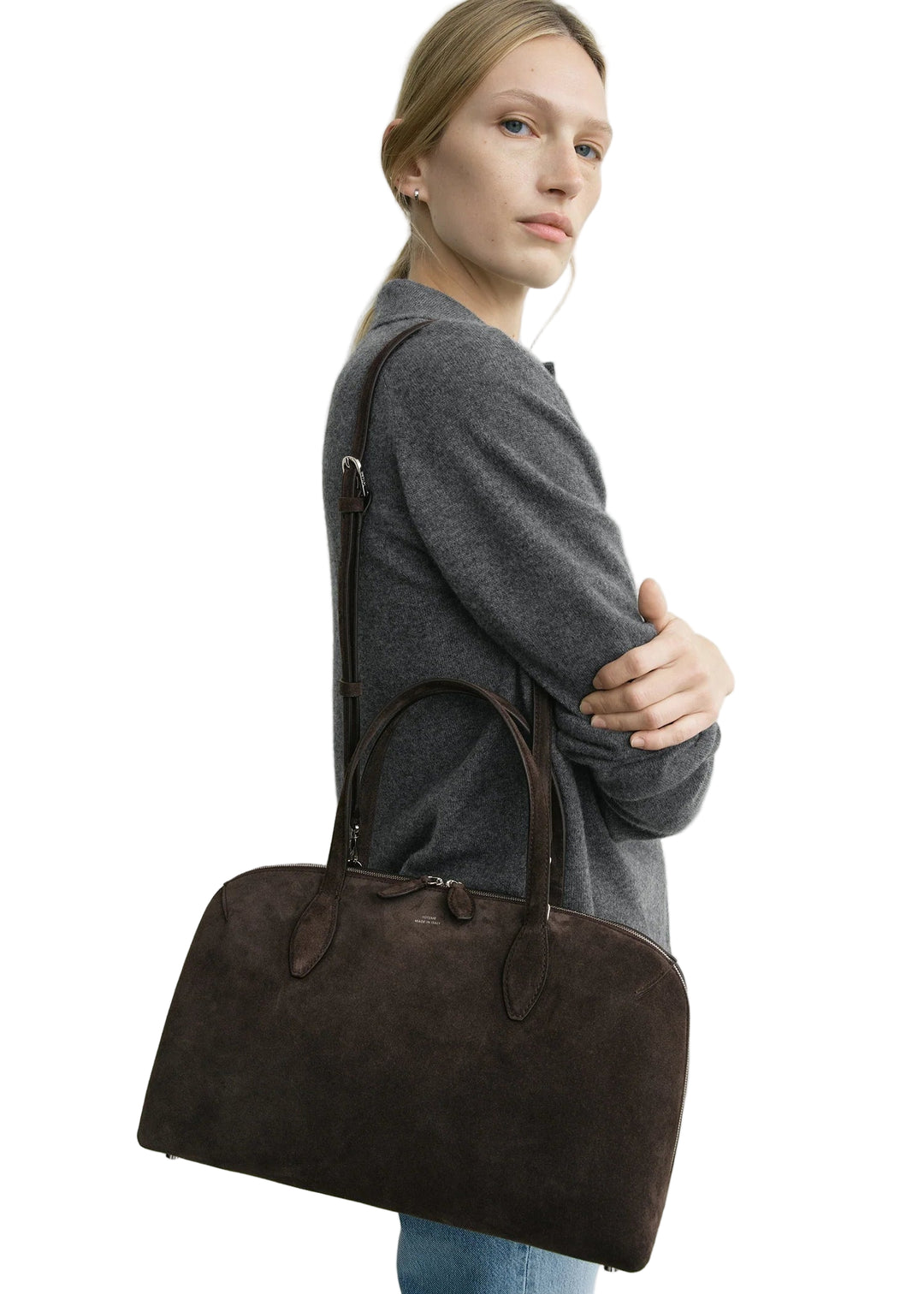 MEDIUM SUEDE DAY TOTE