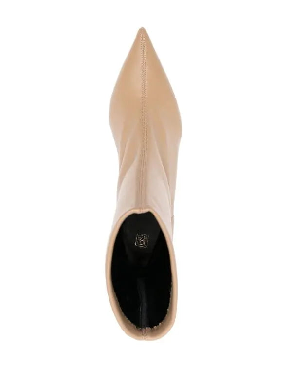 Nappa heeled sock boots