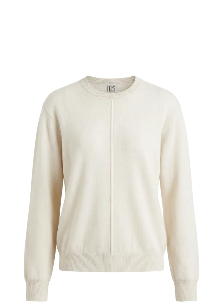 Pintucked sweater|toteme|knitwear