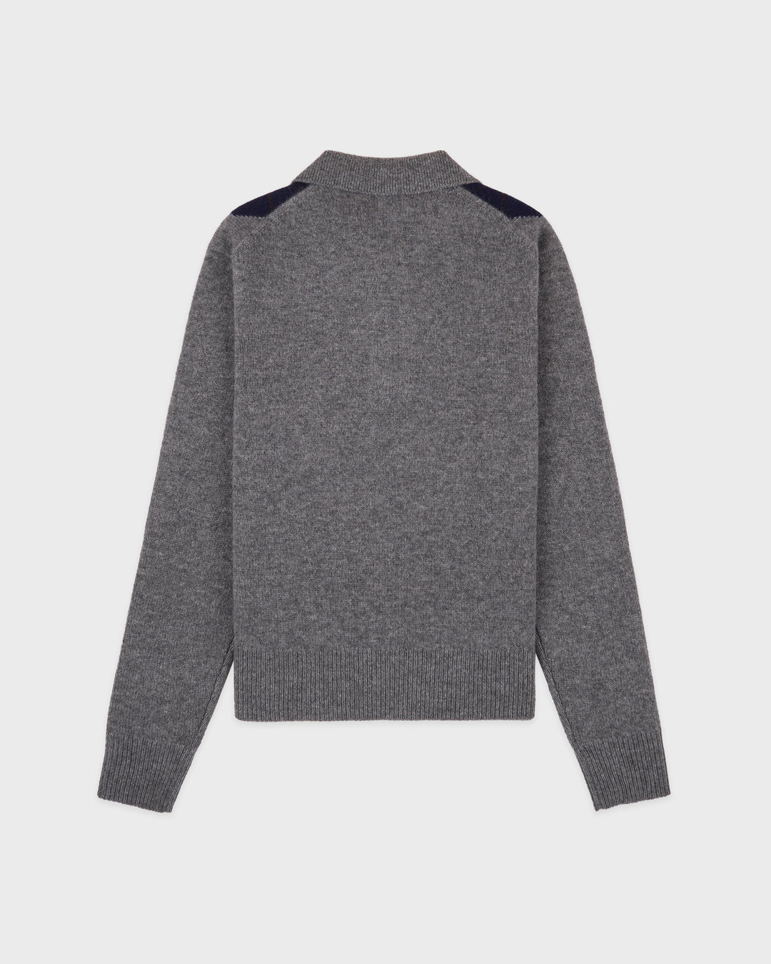 Serif Logo Argyle Cashmere Polo