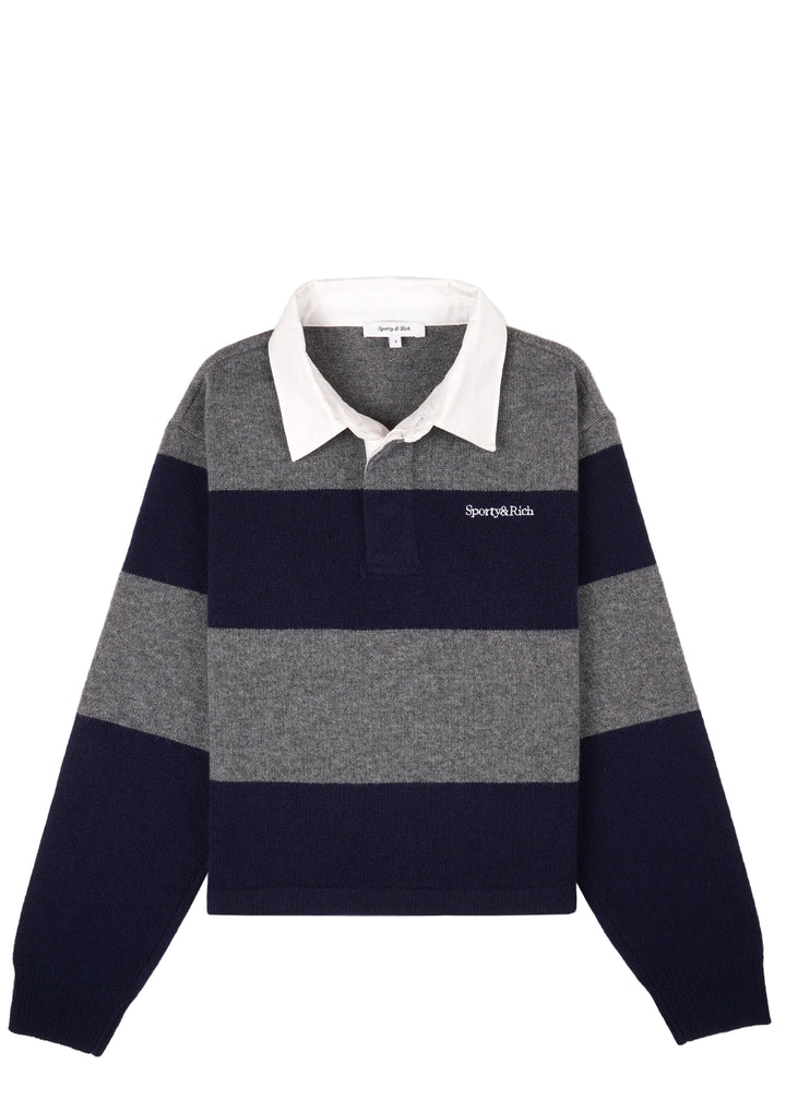 Serif Logo Cashmere Rugby Polo