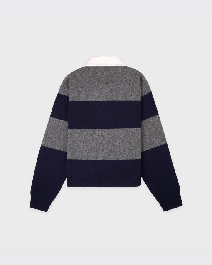 Serif Logo Cashmere Rugby Polo