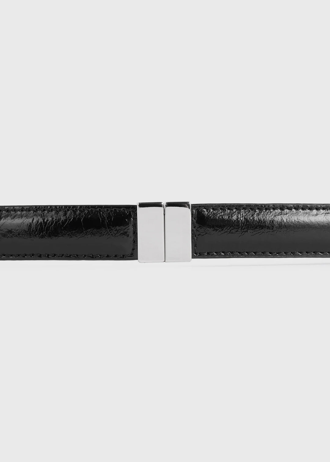 Slide clasp leather belt