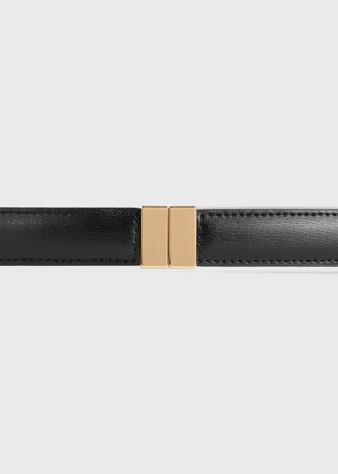 Slide clasp leather belt