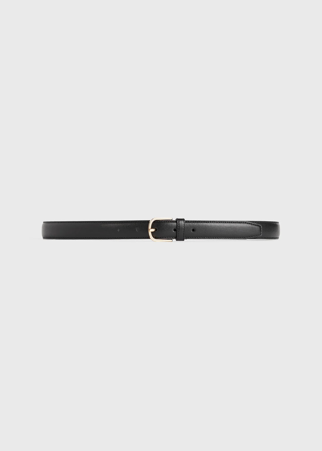 Slim leather trouser belt