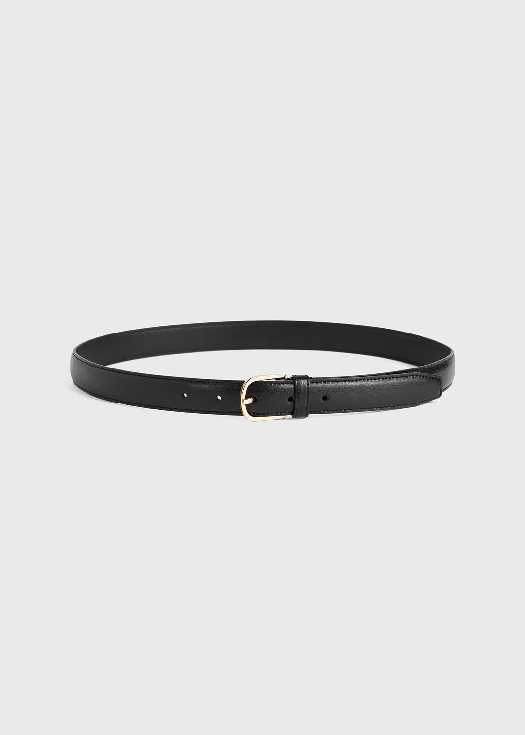 Slim leather trouser belt
