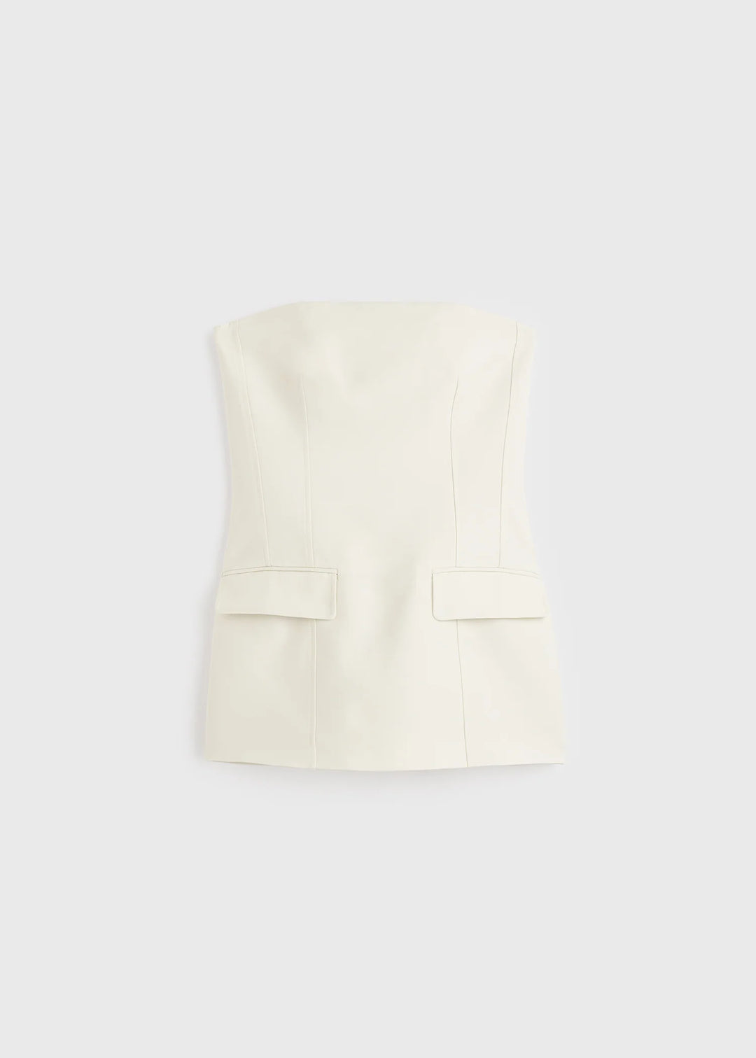 Strapless Crepe Pocket Top