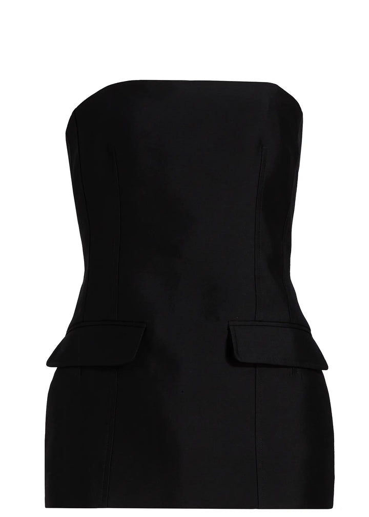 Strapless Crepe Pocket Top