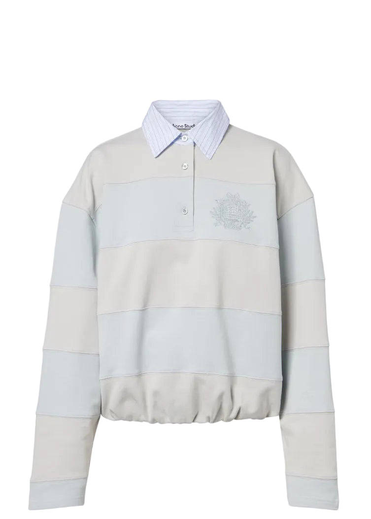 Striped Polo Sweatshirt