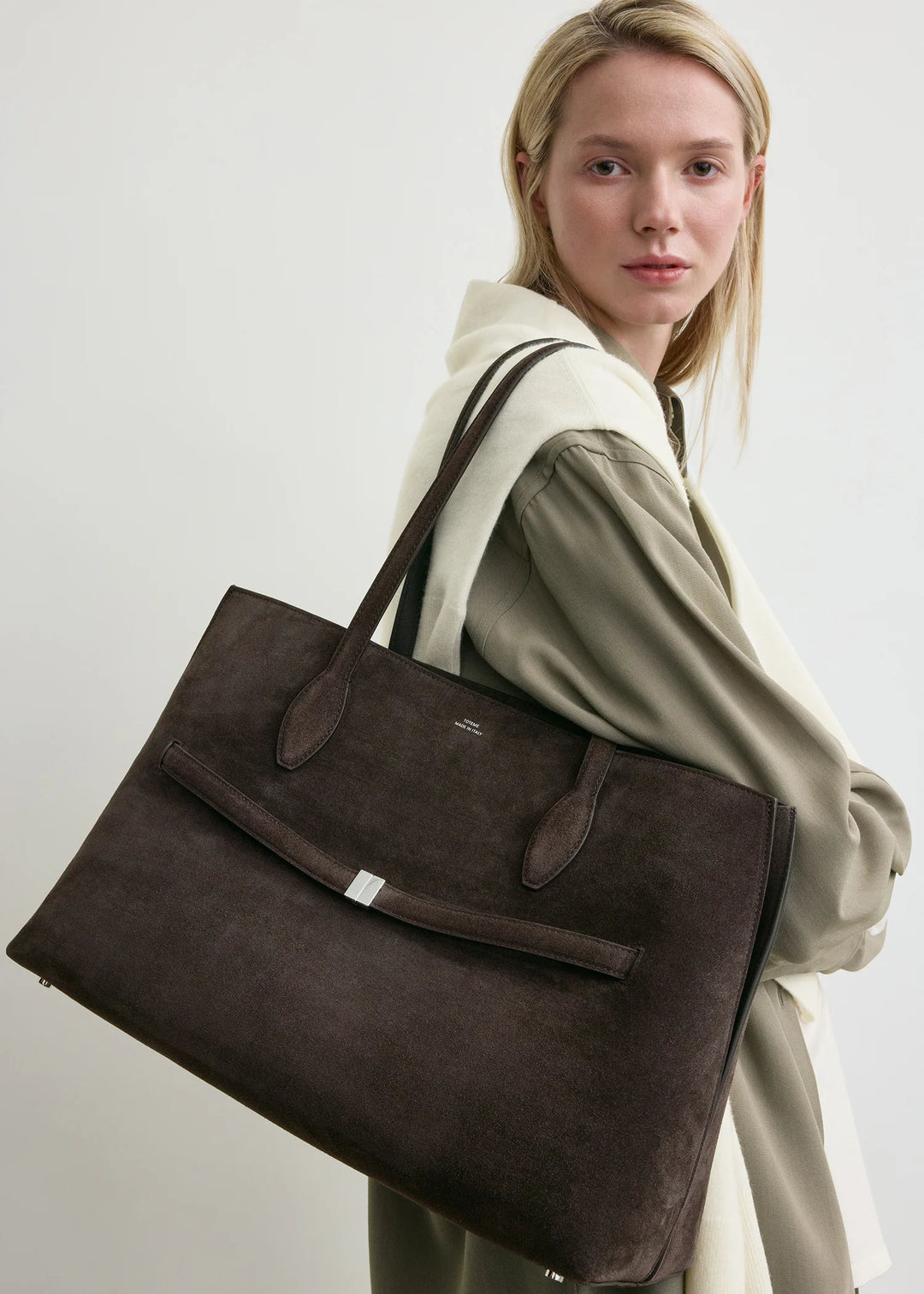 Suede lounge tote