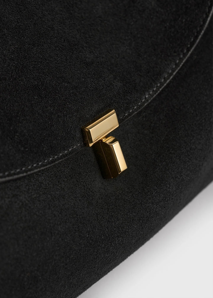 T-LOCK SUEDE SATCHEL