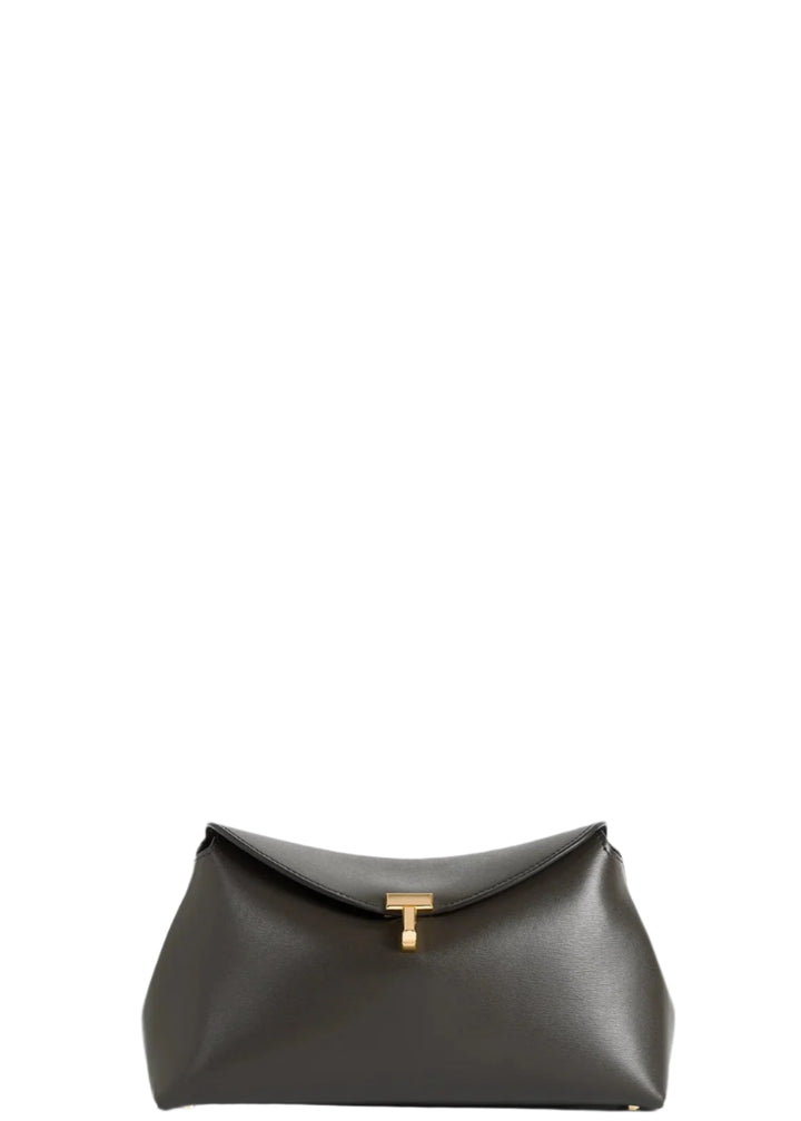 T-Lock leather clutch