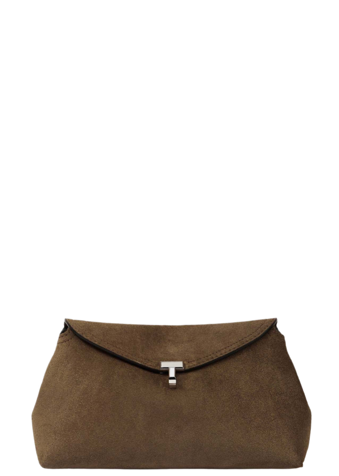 T-Lock suede clutch