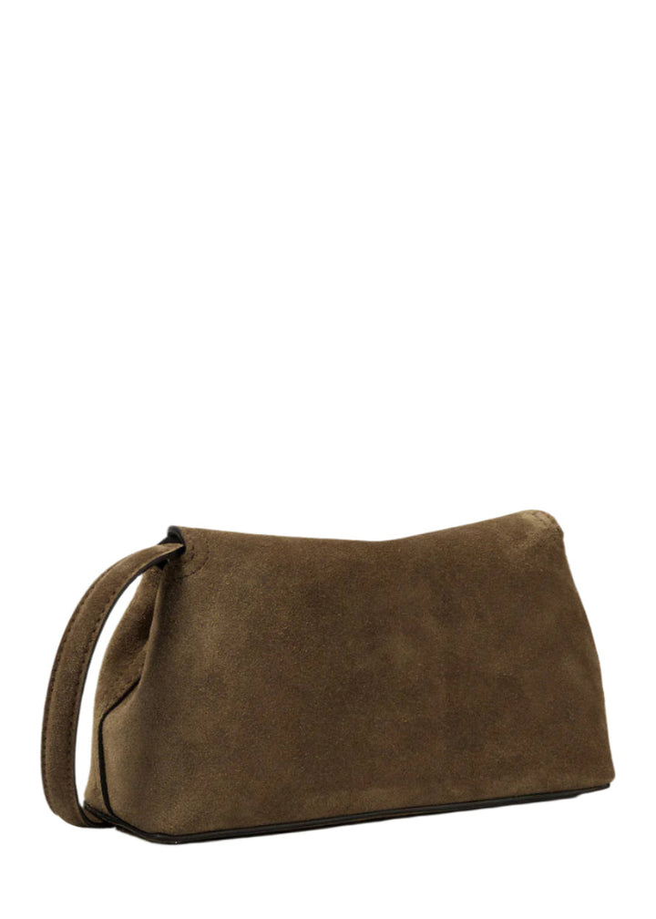 T-Lock suede clutch