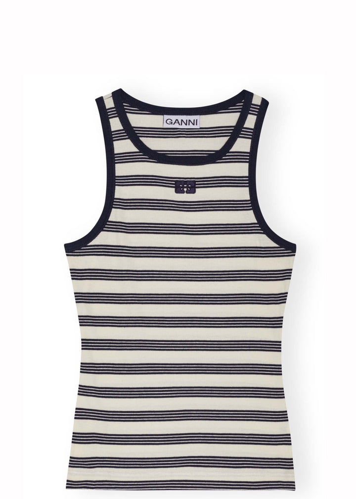 Striped Soft Cotton Rib Tank Top