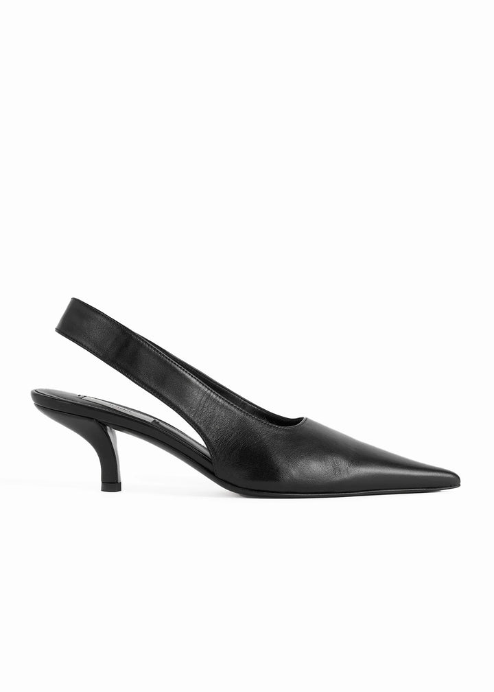 Classic leather slingbacks