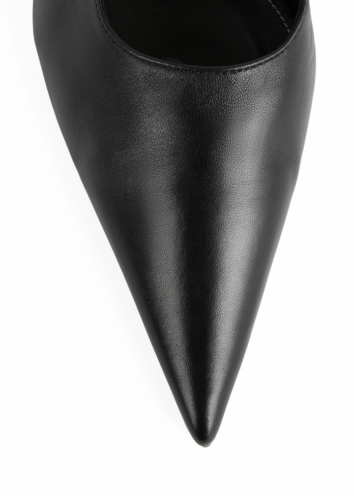 Classic leather slingbacks