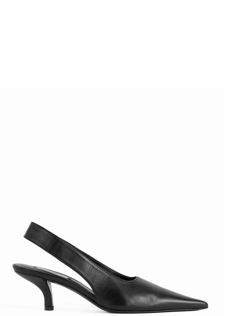 Classic leather slingbacks