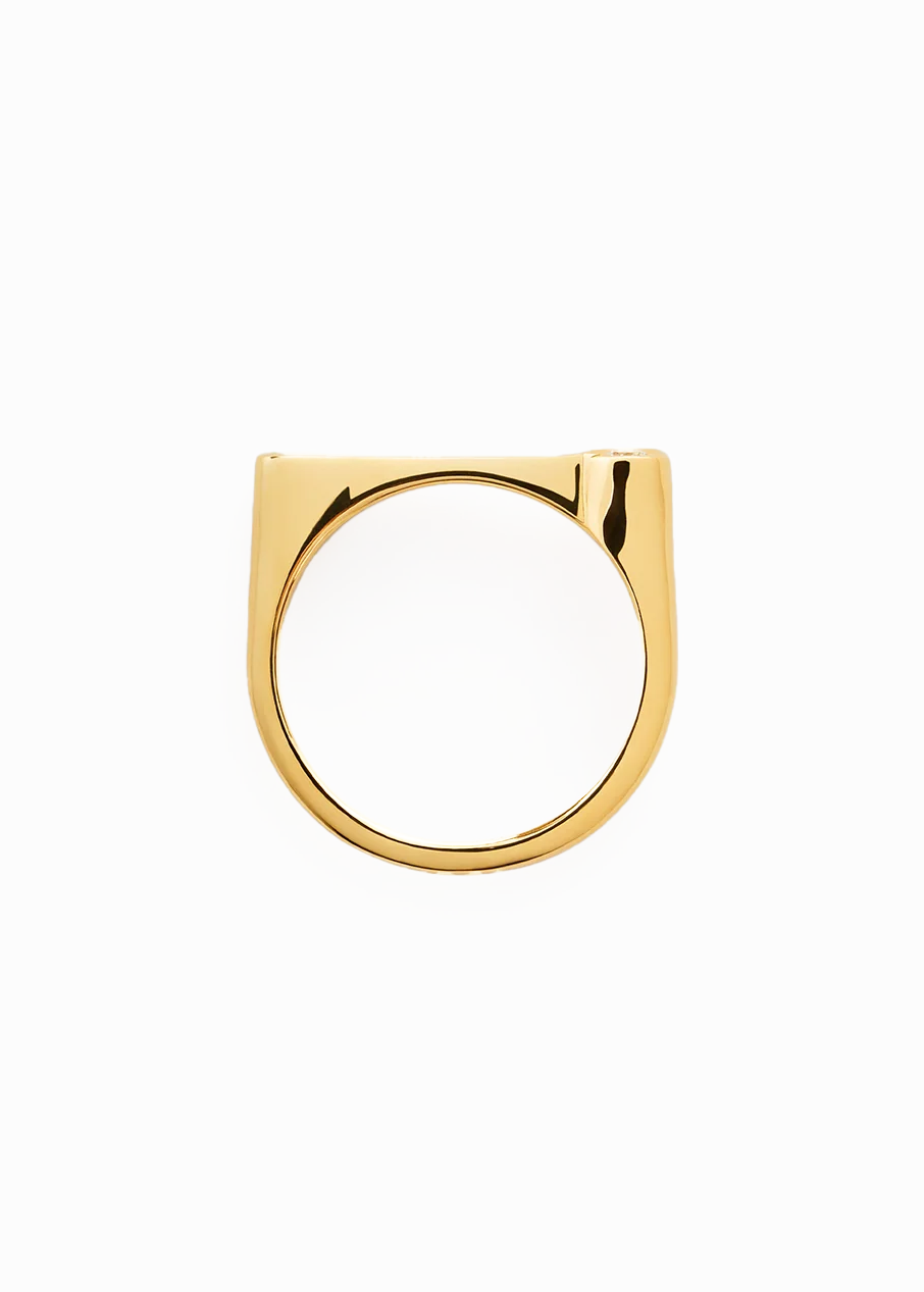Signet Diamond Midi Ring 18kt