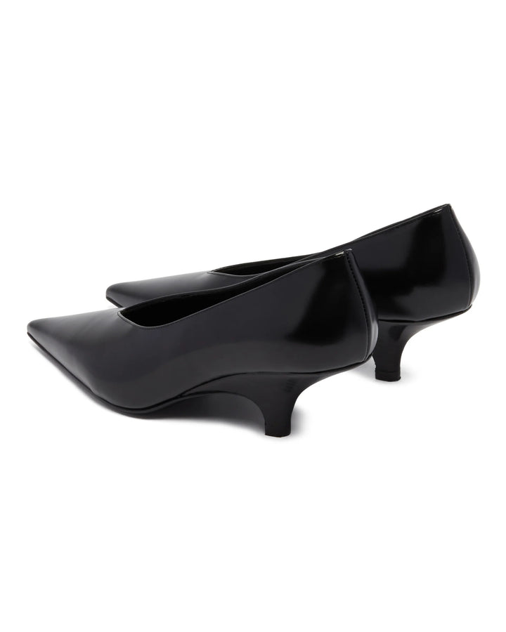 The Leather Wedge-Heel Pump