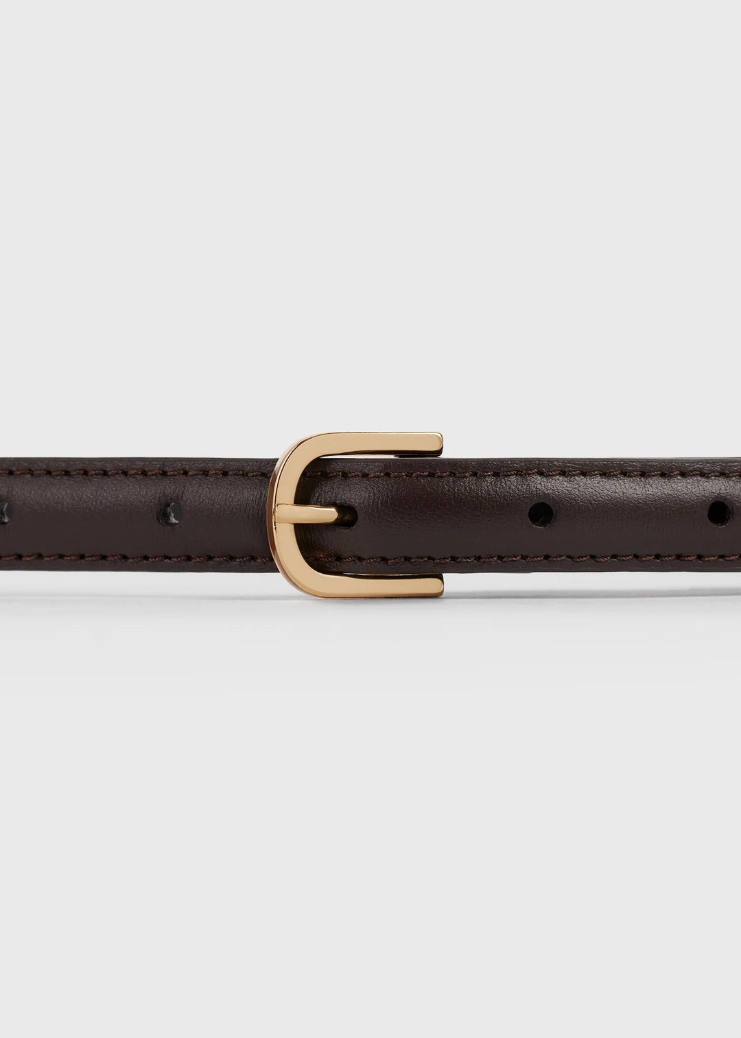 Thin leather trouser belt