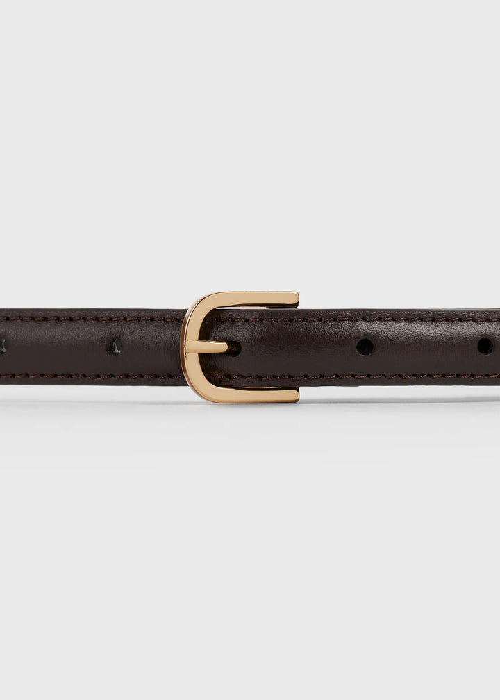 Thin leather trouser belt