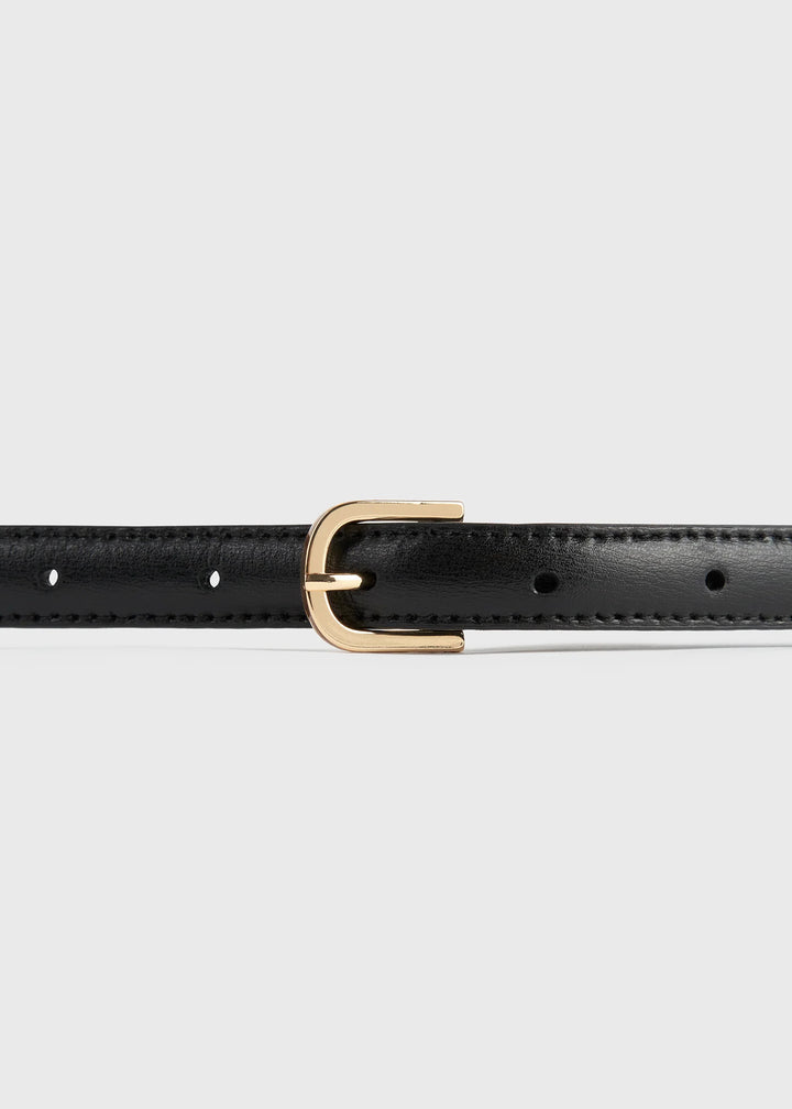 Thin leather trouser belt