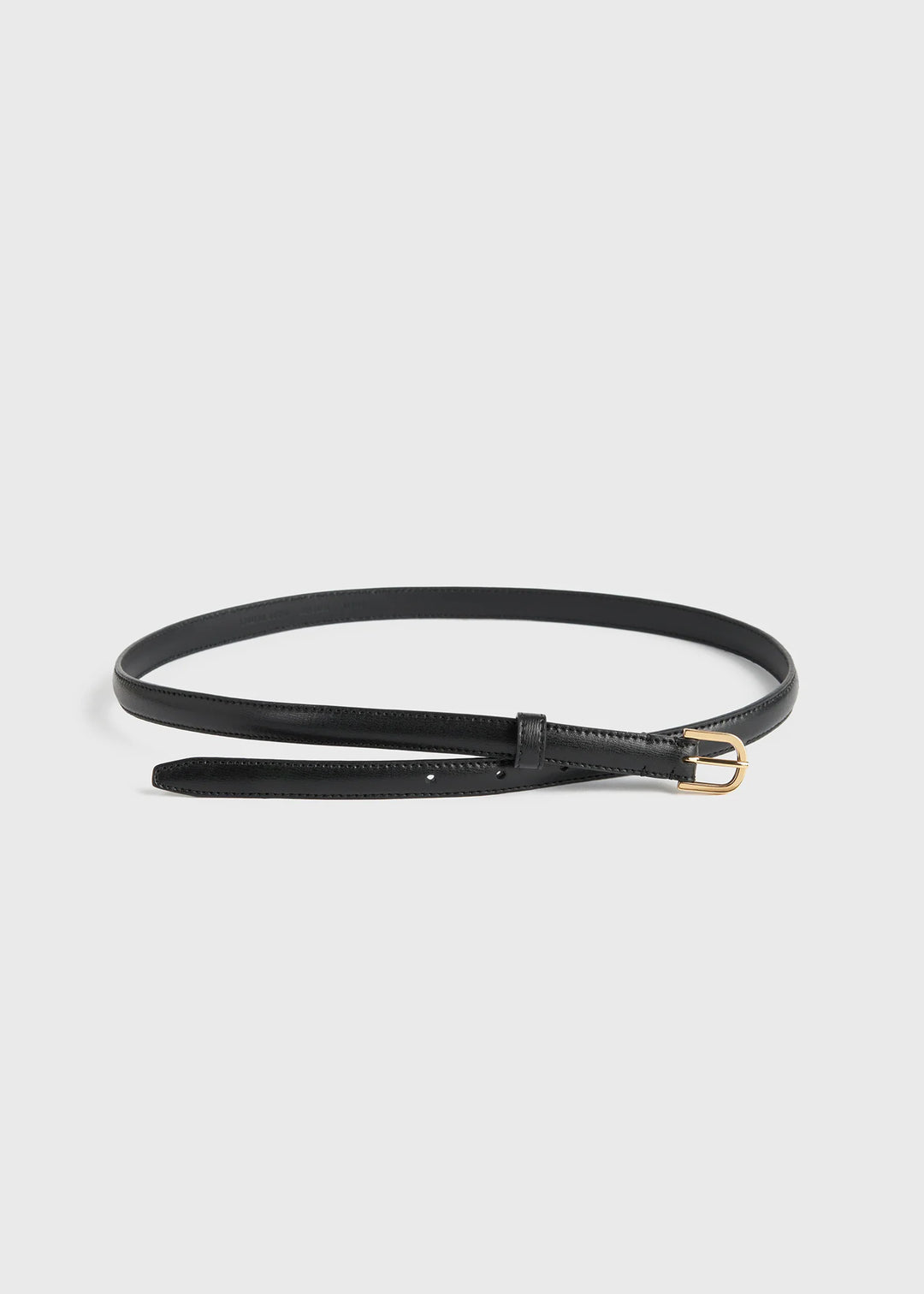 Thin leather trouser belt