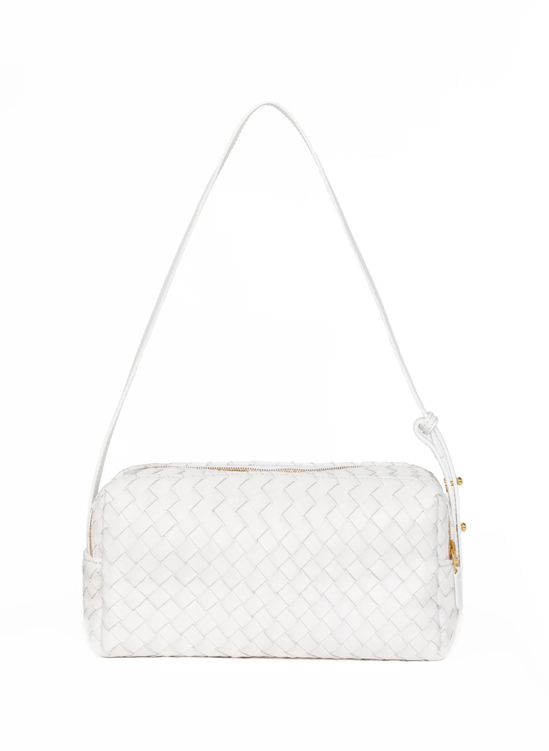 Trousse Woven Leather White