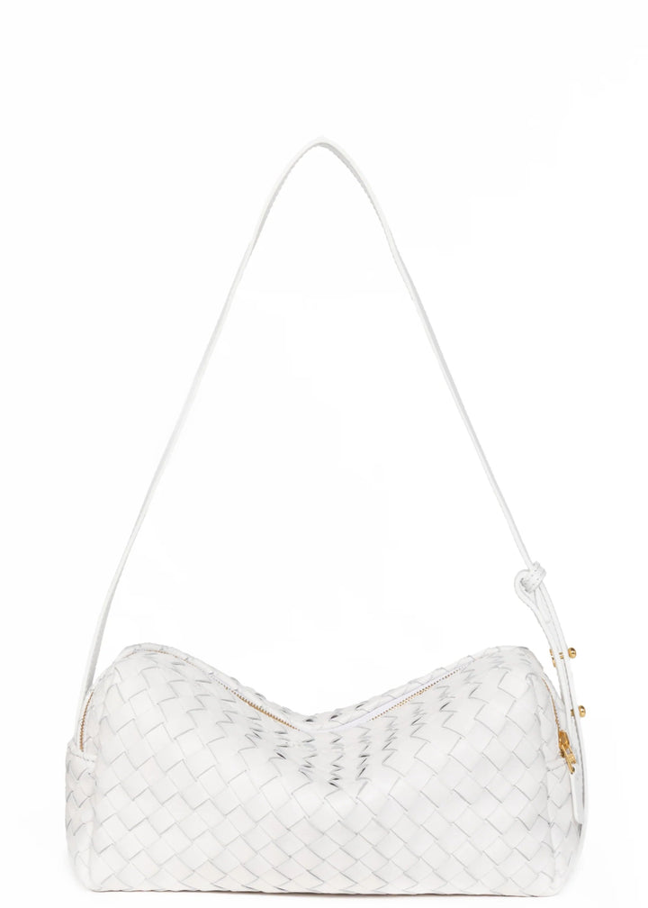 Trousse Woven Leather White