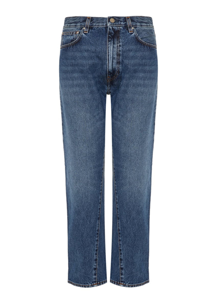 Twisted seam denim