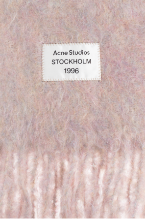 Wool scarf with logo