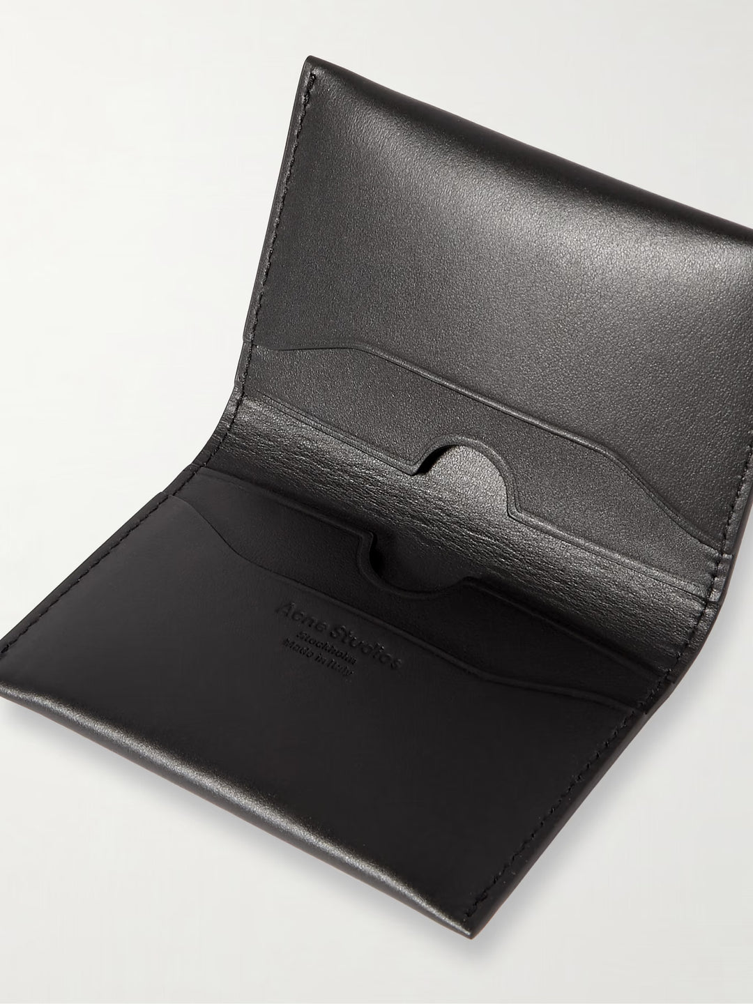 Folded leather wallet