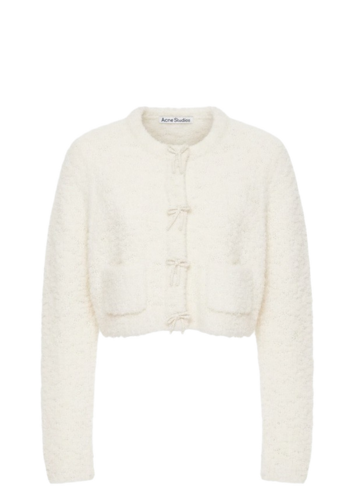 Bow Wool Cardigan